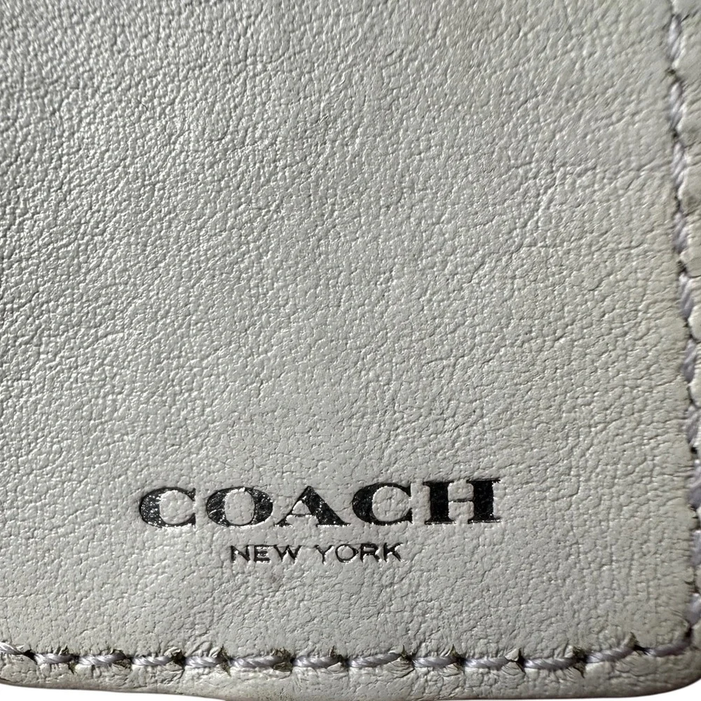 Coach white leather
